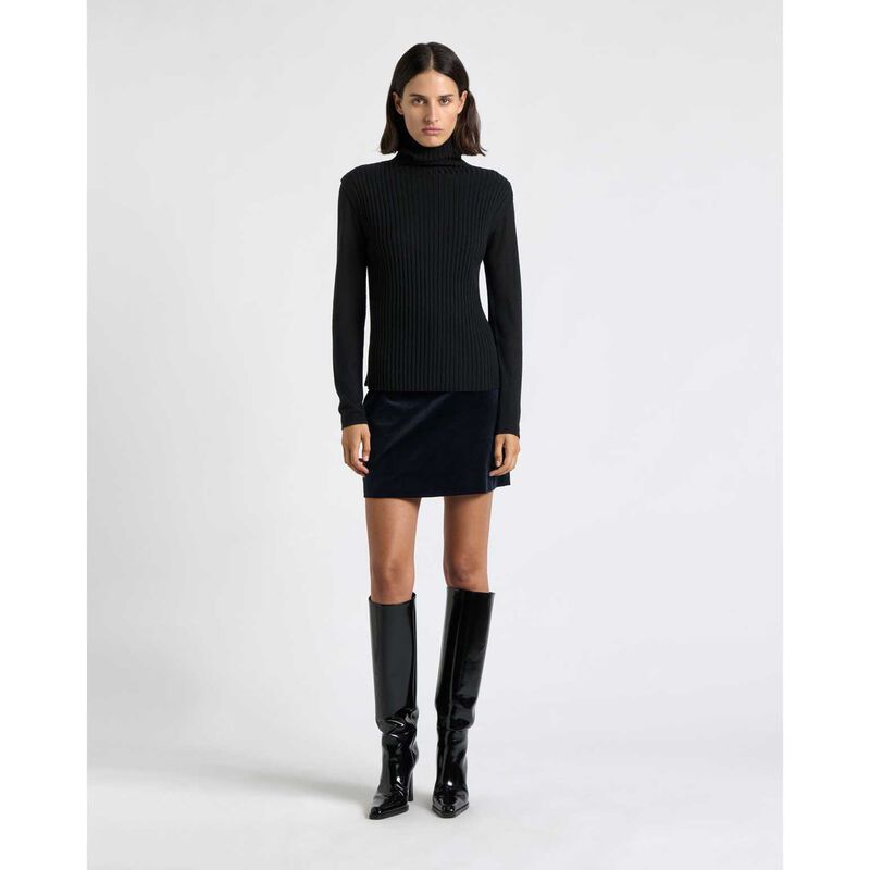Cue Stretch Velvet Mini Skirt image number 3